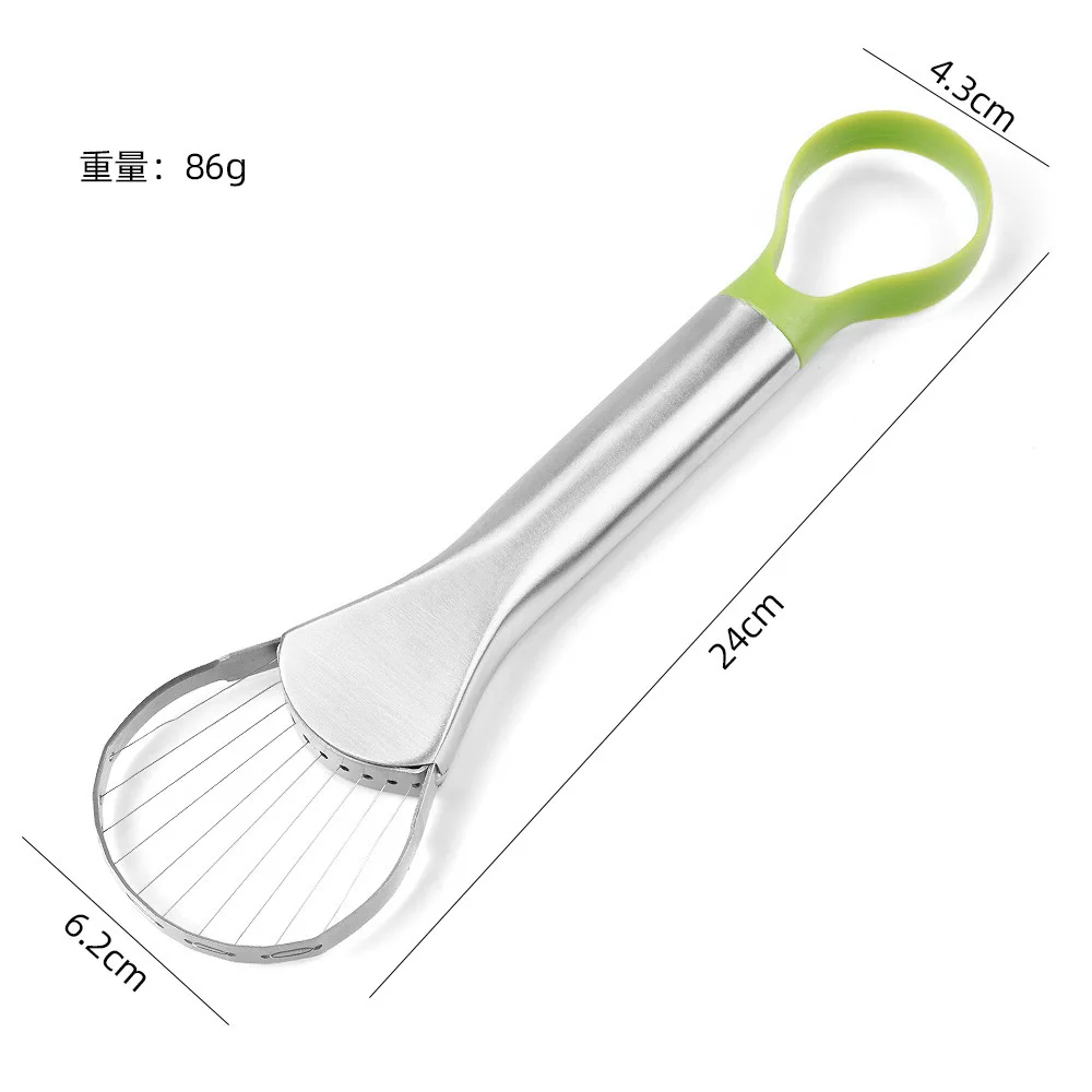 Grattugia per avocado e frutta Utensile da cucina multifunzione in acciaio inossidabile per affettare e grattugia snocciolati