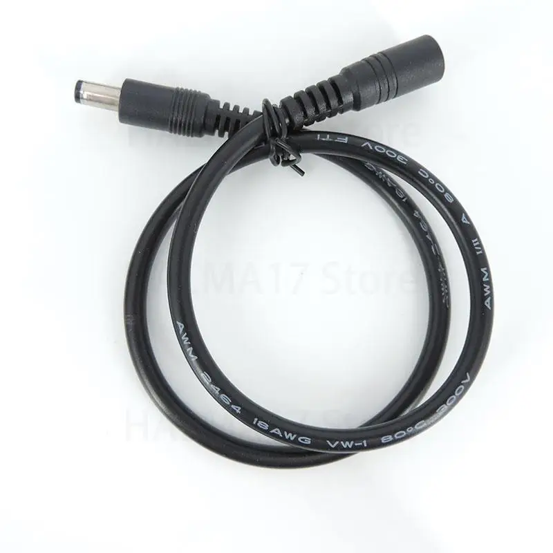 Conector de extensión de enchufe hembra a macho de CC, Cable de 18awg de 2,1mm x 5,5mm para adaptador de corriente de 12V, Cable de cámara CCTV J17