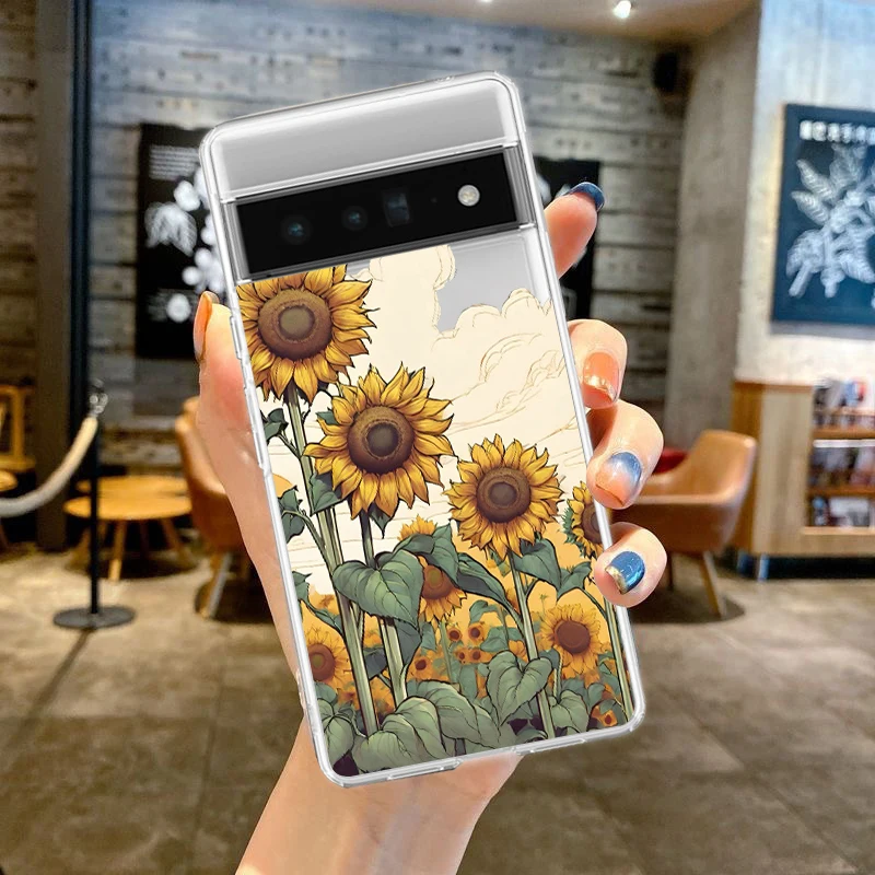 Cute Cartoon Candy Painted Phone Case For Google Pixel 9 Pro XL 8 7 6 Pro 8A 7A 6A 5 4 5A 4A 3A XL 5G Shockproof Clear Cover