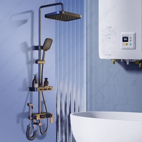 Height Adjustable Shower Set Digital Display Smart Shower System Handheld Shower Head Massage Home Hotel Bathroom Accessories