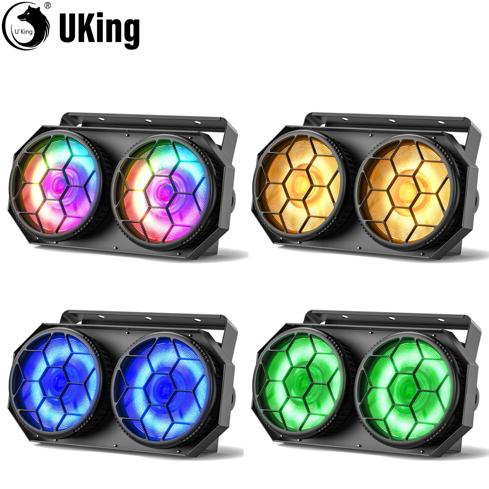 U'King 260W RGB COB LED Par Light 1/2/4Pcs DMX Stage Light