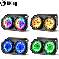 U'King 1/2/4Pcs 260W RGB COB LED Par Lights 2-eyes Fill Light Audience Lights DMX Strobe Stage Lights For DJ Disco Wedding Party