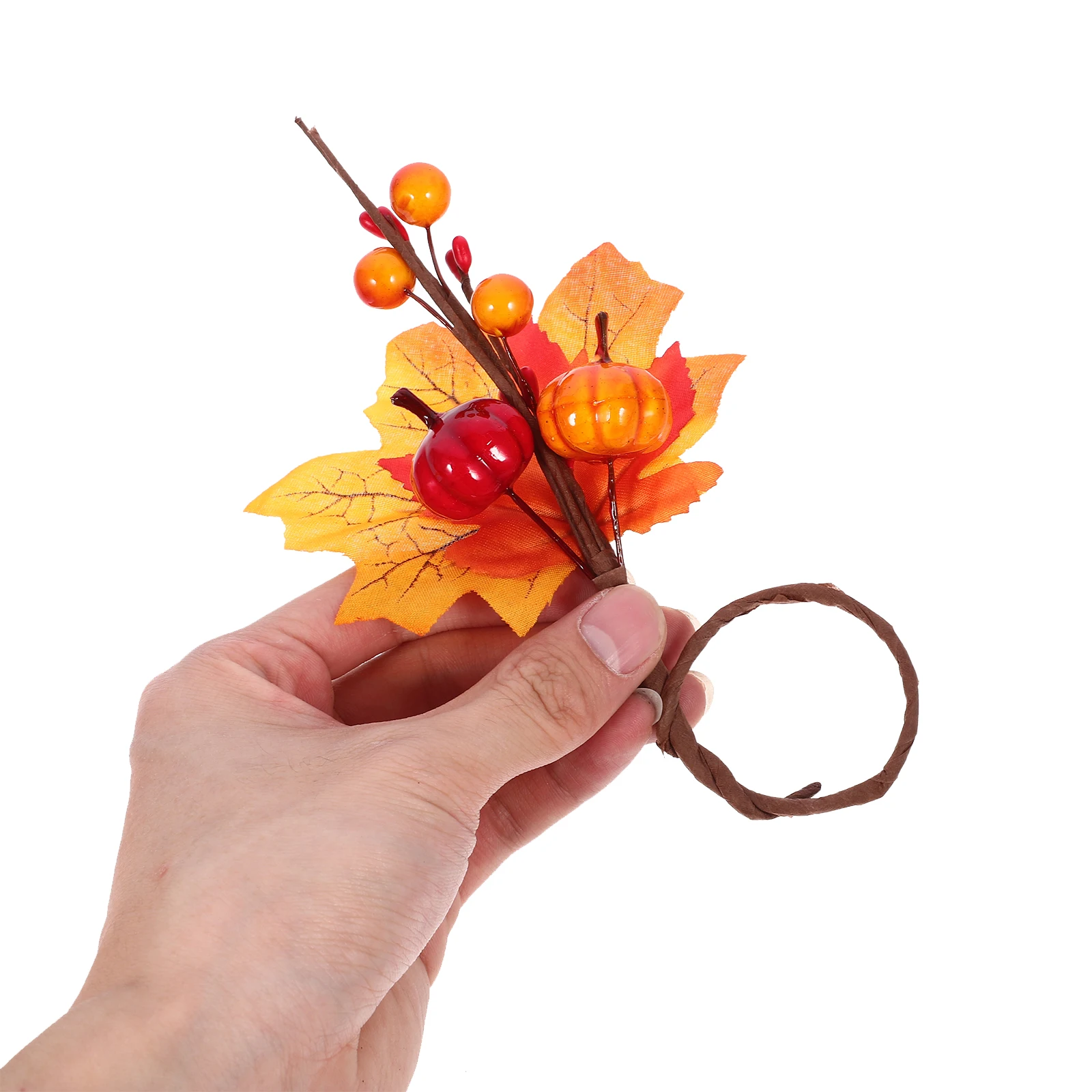 

12 Pcs Metal Maple Leaf Napkin Ring Table Adornment Holders Harvest Fall Rings Festive Decor