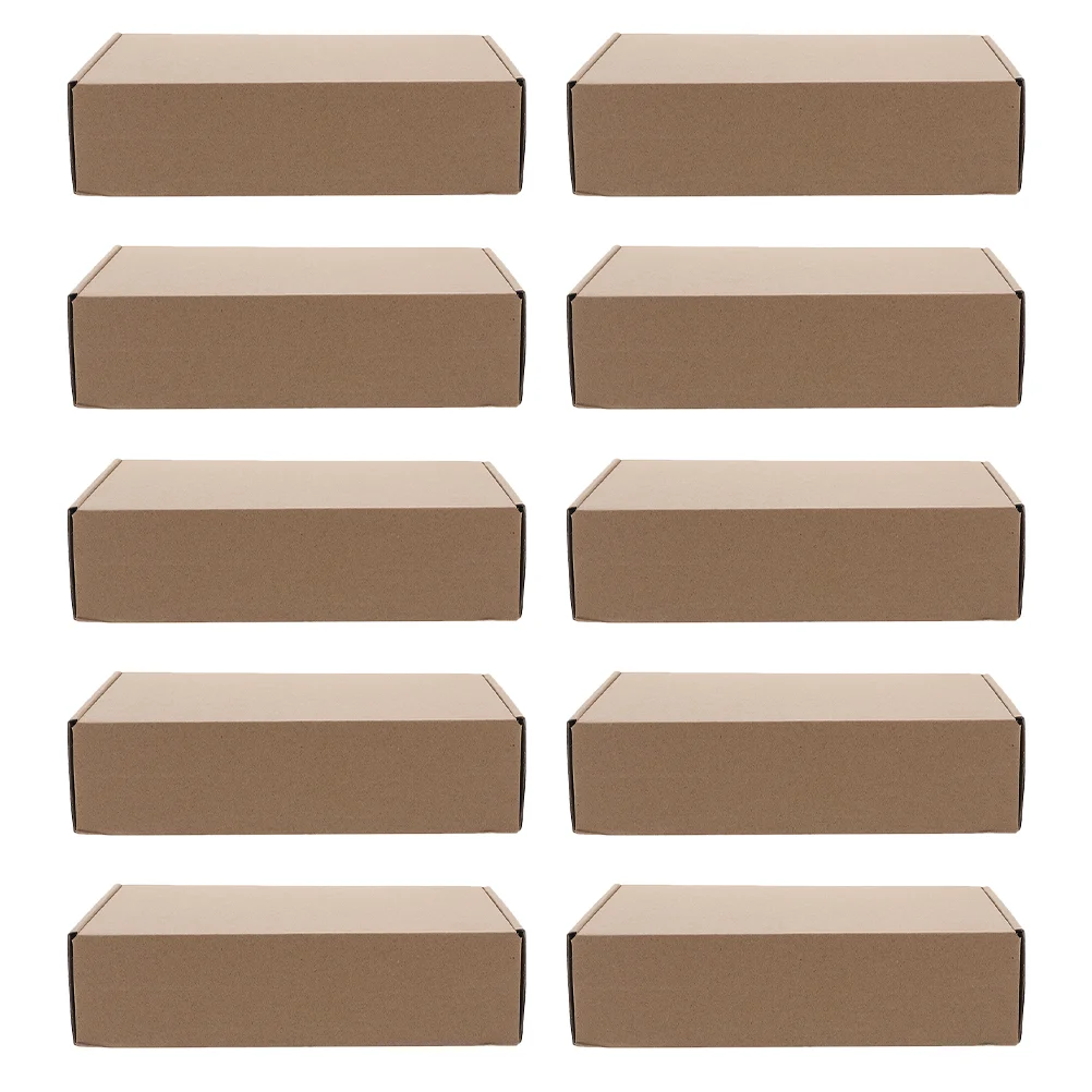 10 Pcs Paper Shipping Boxes Carton Packing Cardboard Moving Large Extra Hard Corrugated Brown