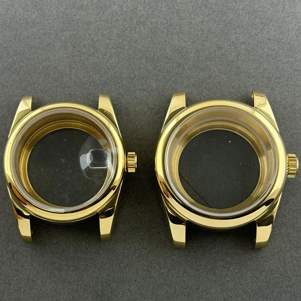 

36mm Case 39mm Case Gold Watch Case NH35 Case stainless steel polished case sapphire glass fit NH35 NH36 NH34 movement