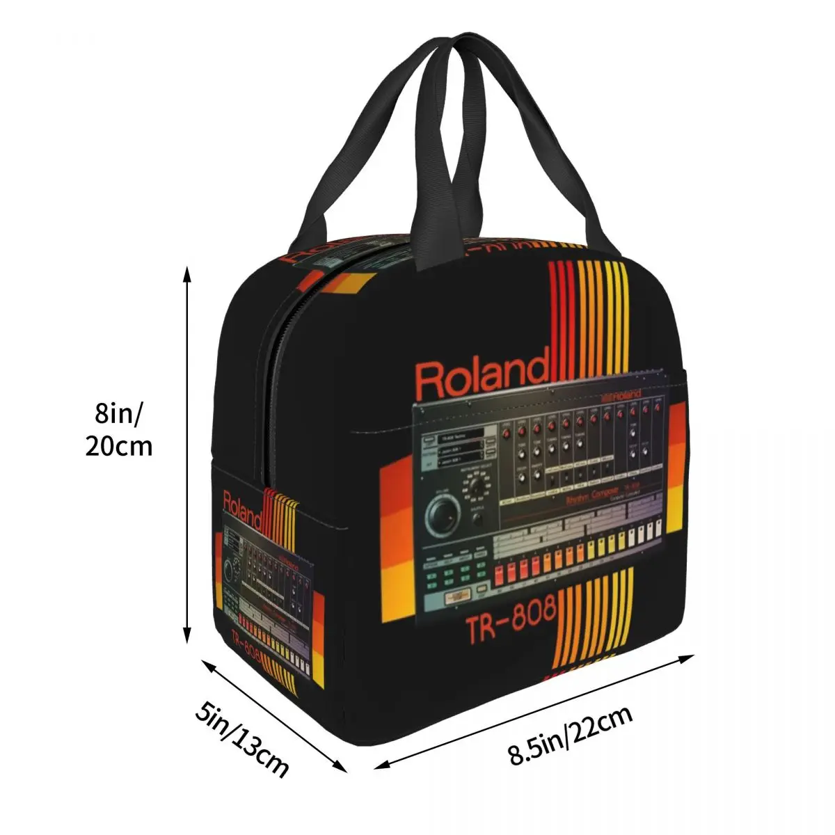 Roland Tr-808 Drum Machine Model Lunch Bags Insulated Bento Box Portable Lunch Tote Picnic Bags Thermal Bag for Woman Kids Work