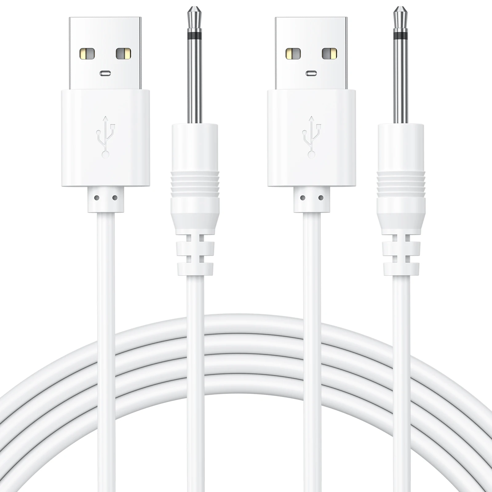 1-2pcs USB to DC 2.5mm Charging Cable Fast Charger Cord Adapter USB Plug Replacement Aux DC Charging Cable Line Power Supply
