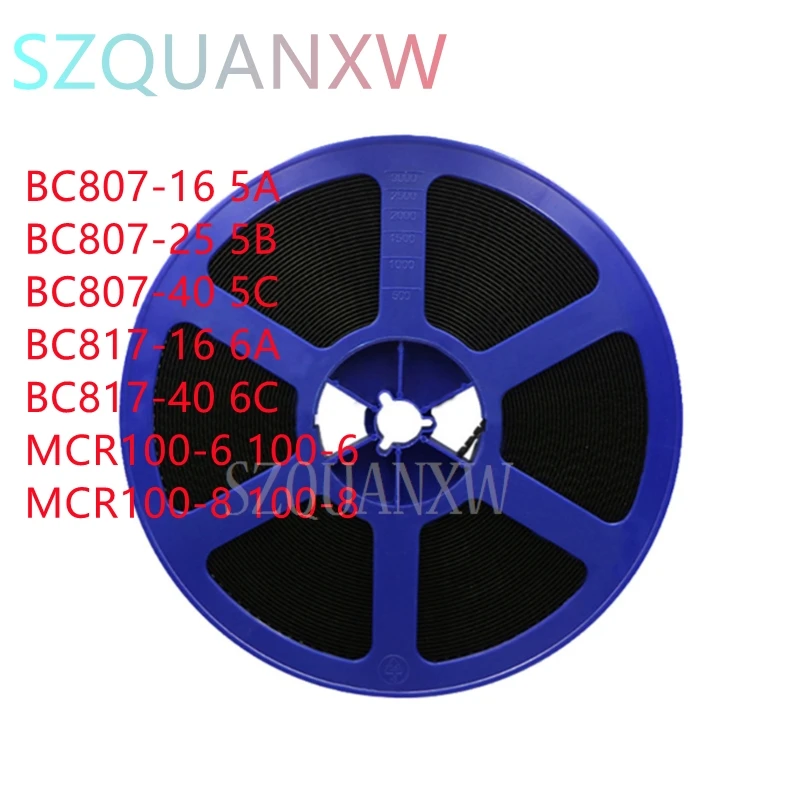 3000pcs/Reel BC807-16 5A BC807-25 5B BC807-40 5C BC817-16 6A BC817-40 6C MCR100-6 100-6 MCR100-8 100-8 SOT-23 TRANSISTOR New