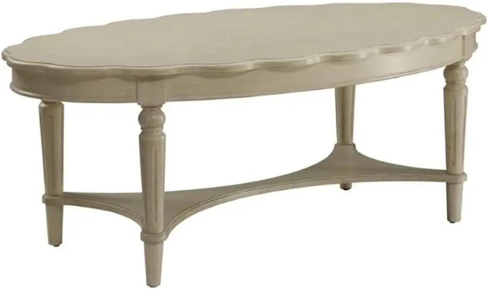 Mesa de centro oval Fordon em branco antigo