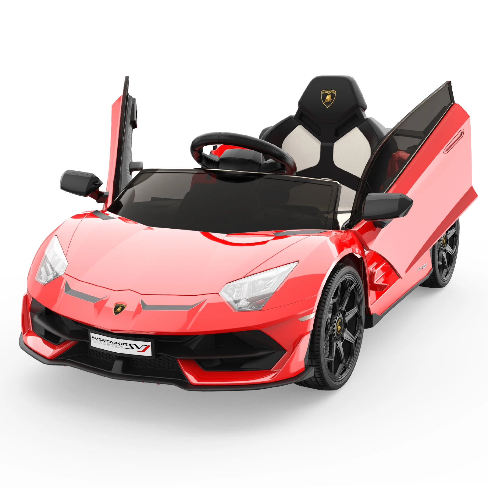 12V Kids Electric Car with Remote Control, LED Lights & Sound System - Licensed Lamborghini Battery Powered Ride-On Toy