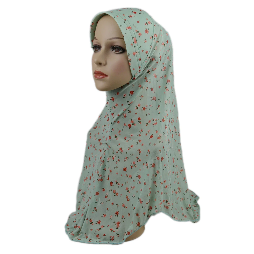 

Fashion Printed Amira Hijabs All In One Muslim Hat Scarf Islamic Head Wrap Middle East Arab Ladies Prayer Headwear
