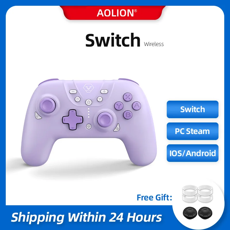 Pro Wireless Bluetooth Gamepad for Nintendo Switch Android iPhone PC with 6-axis Gyro, Turbo Button, Vibration Motors