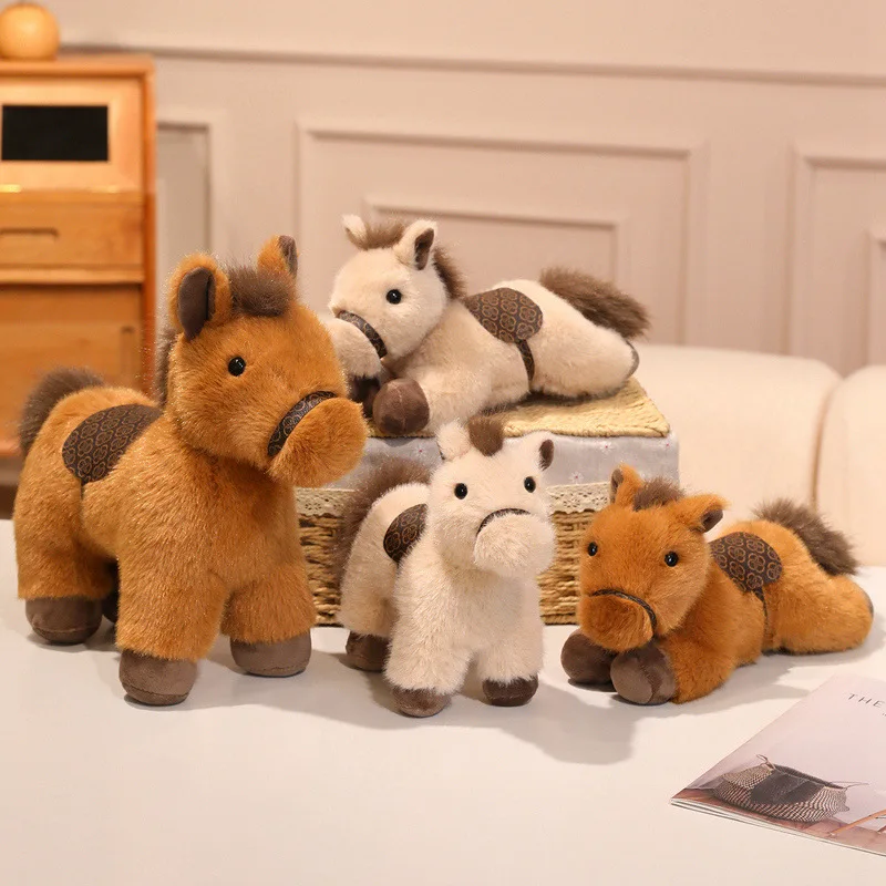 

Simulation Horse Plush Stuffed Toys Prone Horse Ornament Pillow And Sleeping Doll Birthday Gift For Kids Friends