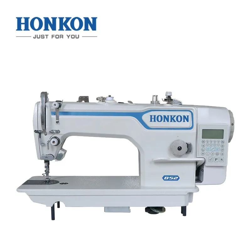 

Direct Drive Computer Lockstitch Sewing Machine 1-10mm Max. Sewing Thickness Automatic Trimming HK-B52D3 29.5/36.6KG DBX1 9#-18#