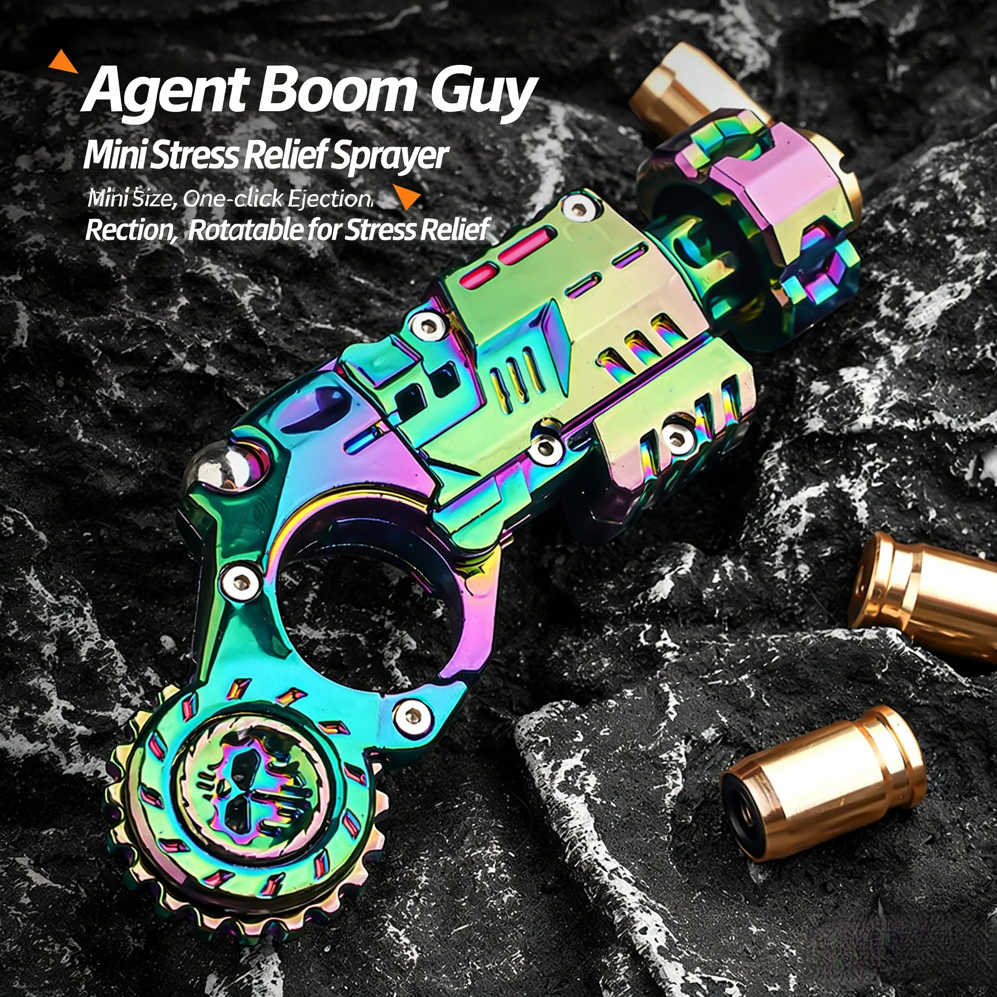 Zestaw zabawek: katapulta z metalową obudową, pistolet, zabawka do strzelania, zabawka sensoryczna, redukująca stres, małe narzędzie, prezent dla chłopca