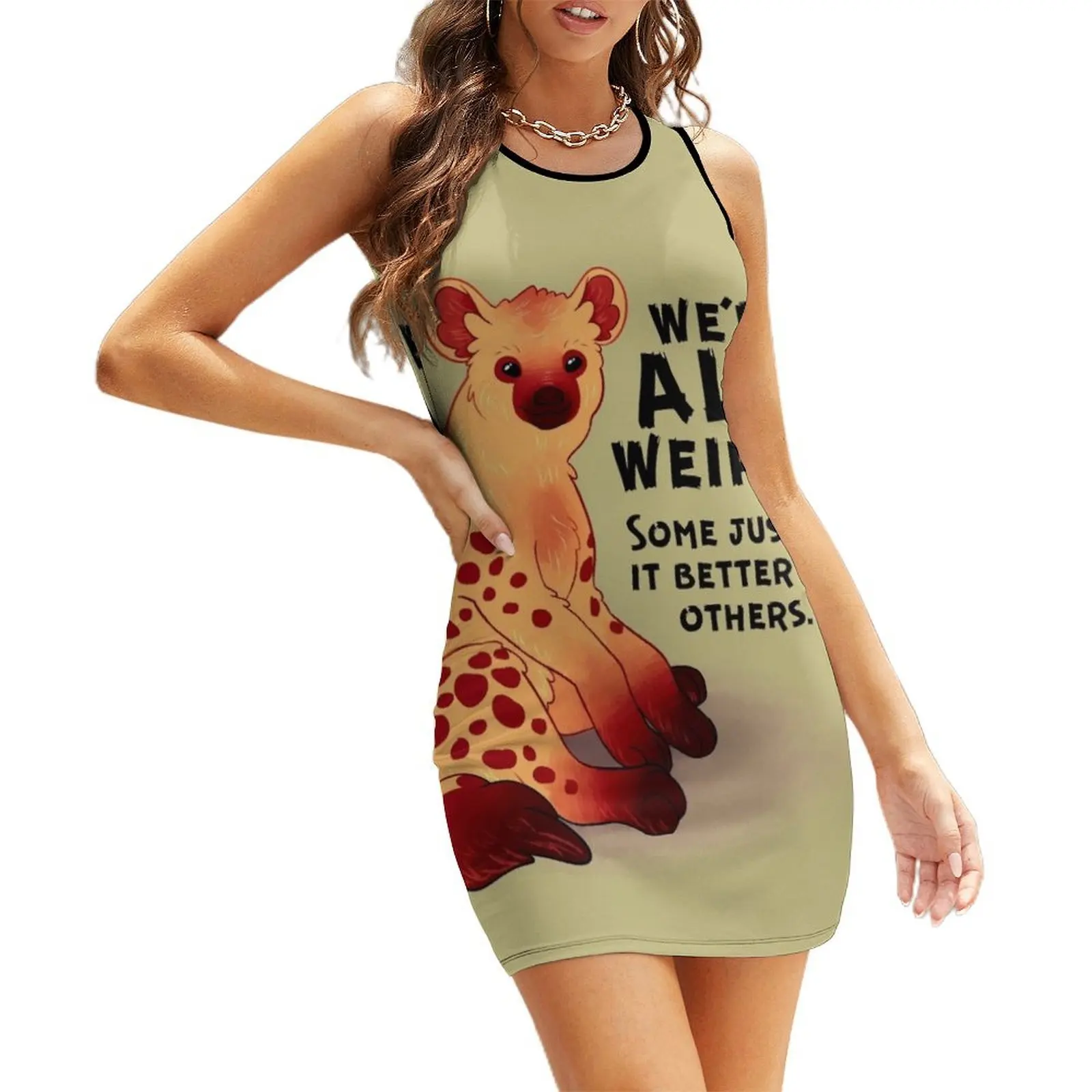 

We're ALL Weird Hyena Sleeveless Sundress evening dresses ladies summer dresses ladies 2025 women's evening dresses