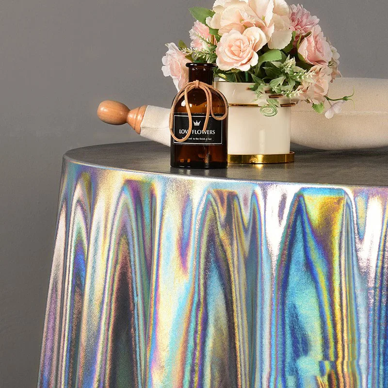 Laser Symphony Fog Gold Fabric Thin Shiny Bright Stretch Glare Bronzing Dress Performance Dance Costume Background Fabric