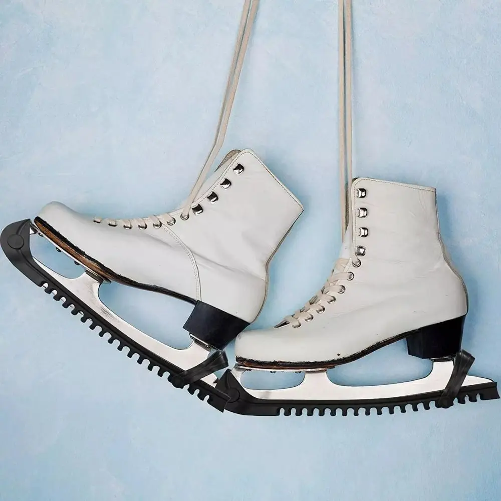 1 คู่ Universal Non-Slip Ice Blade Protector Protector Sleeve Adjustable Ice Skate Guards Wear-Resistant Ice Skate Blade Guards