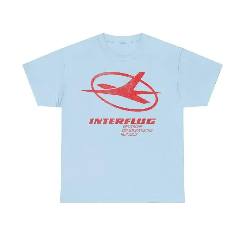 German Interflug Airlines Retro Nostalgic T Shirt