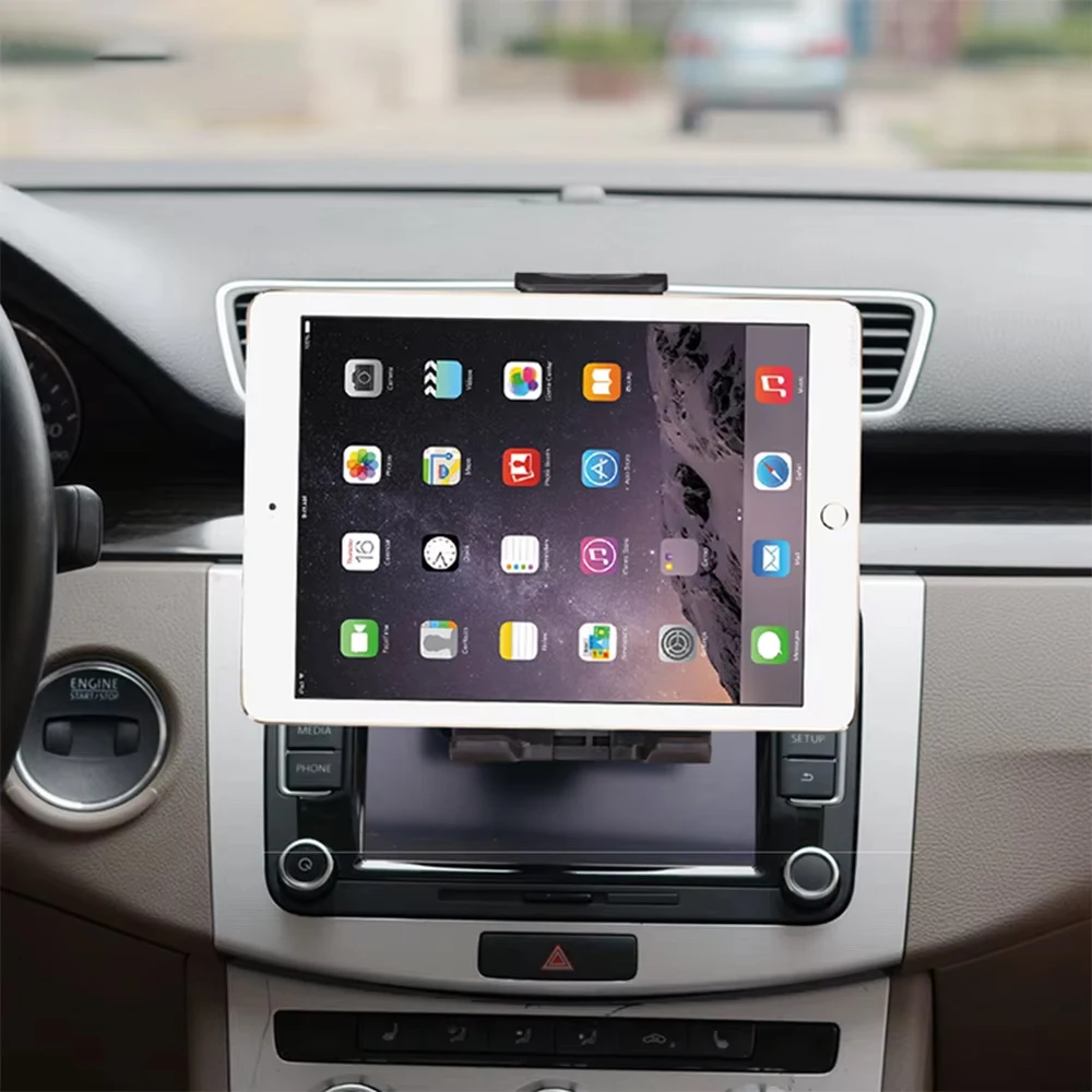 Xnyocn Tablet Stand Universal Adjustable 4-11 inch Car Holder CD Slot Mount Mobile Phone Bracket For iPad iPhone Samsung Tablets