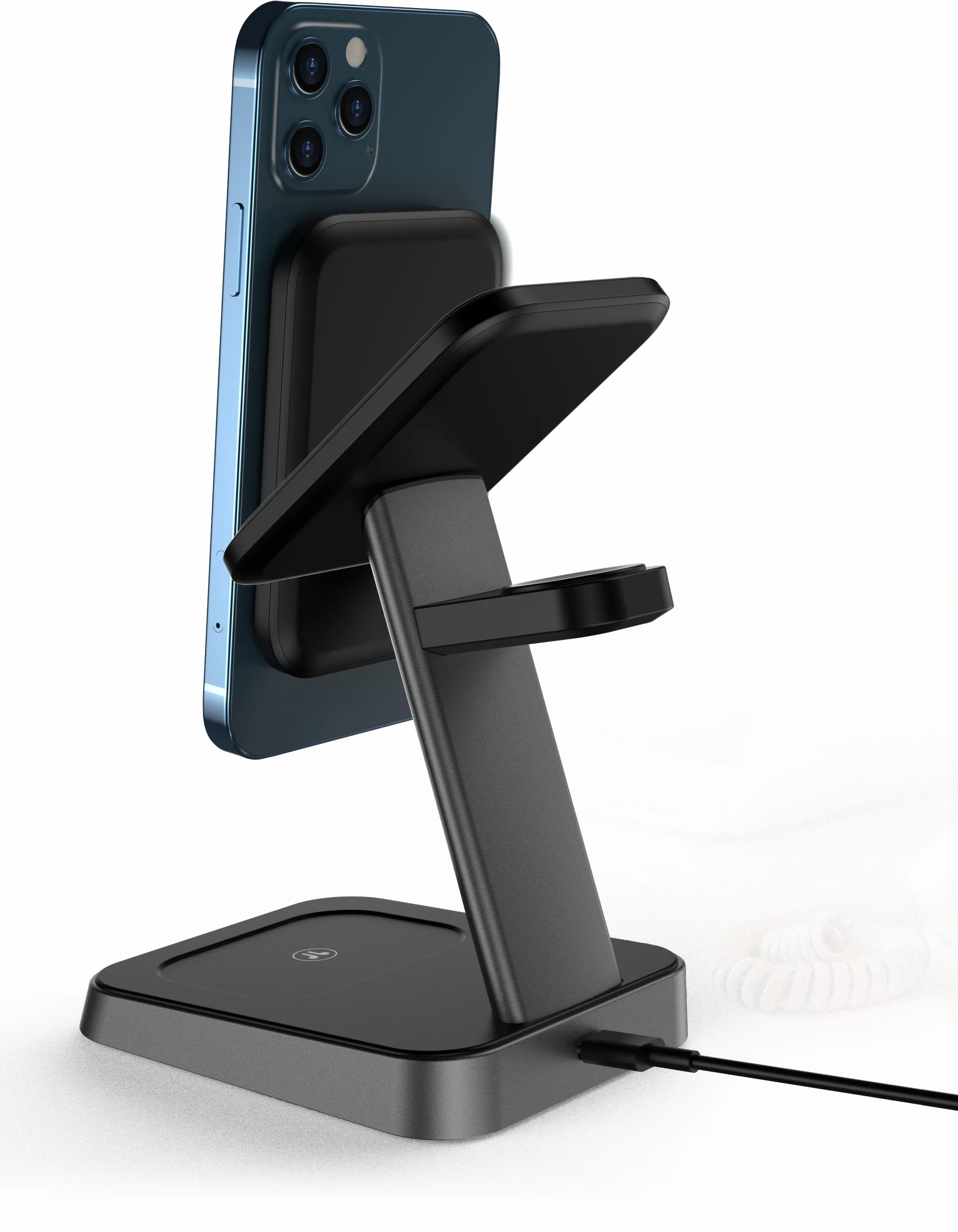 Pengisi Daya Nirkabel 2023 Universal Portabel Cepat untuk Ponsel Logo Kustom Universal Pengisi Daya Nirkabel 3 in 1