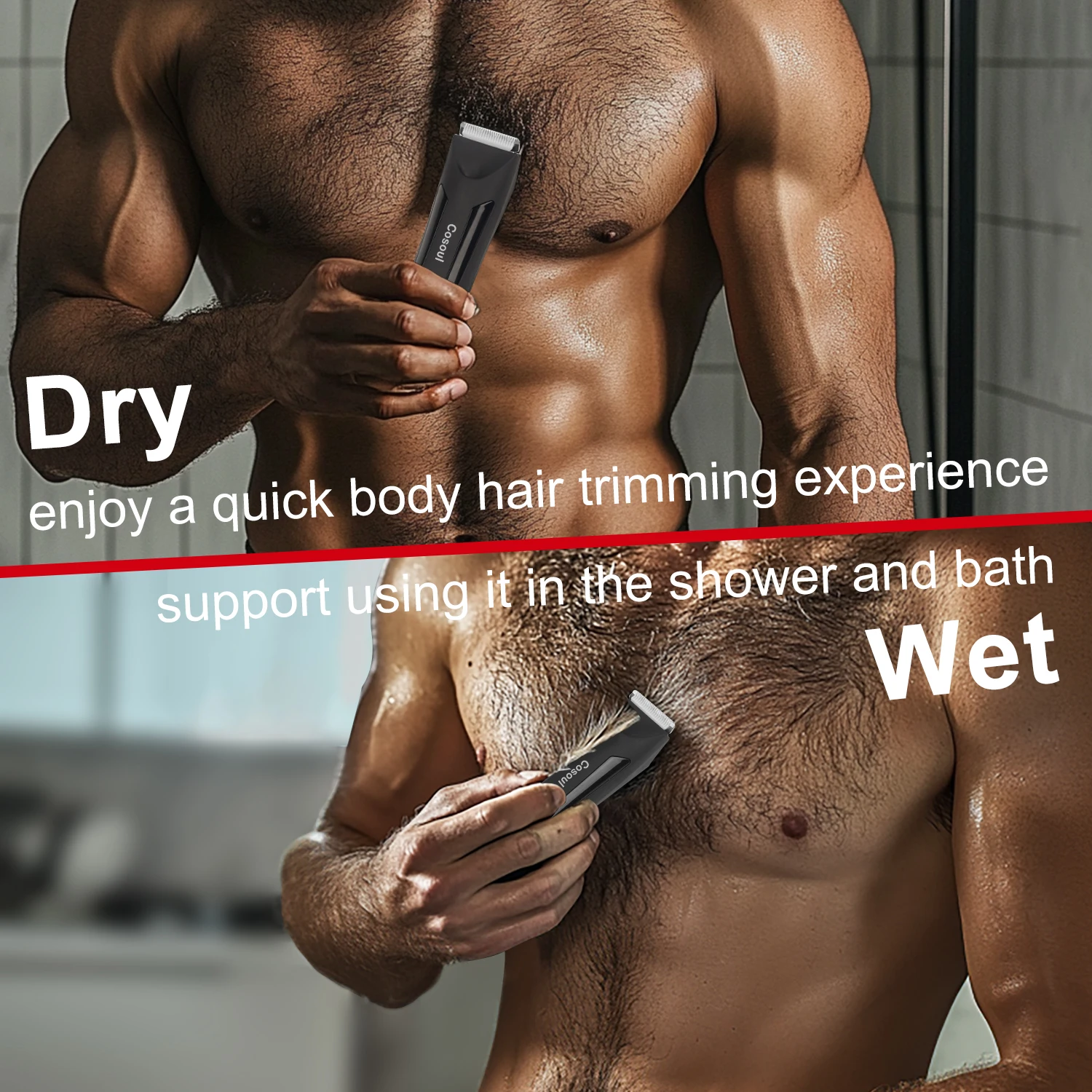 Cosoul Körperhaarschneider für Männer, Hodenhaarschneider, Schamhaarrasierer, Intimbereich-Haarentferner, Bikini-Trimmer, Damen-Intimhaarschneider – Detail 6