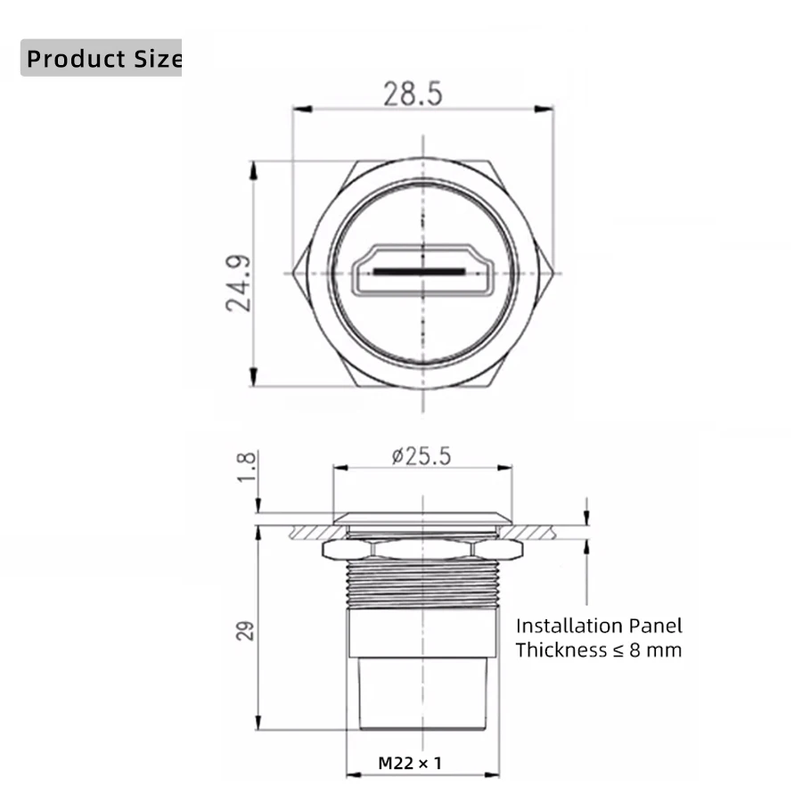 Разъем AVSSZ, одинарный/двойной USB 3.0 2.0, тип C, адаптер компьютерного сигнала передачи данных CAT6A CAT6, сетевой кабель, металлический модуль, размер крепления 22 мм