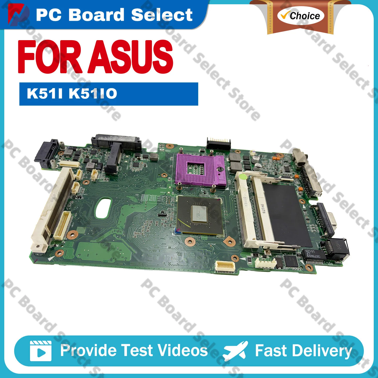 K51IO K51I Laptop Motherboard For ASUS K51IO Notebook Mainboard This item is in stock 100% tests OK fast shipping High quality