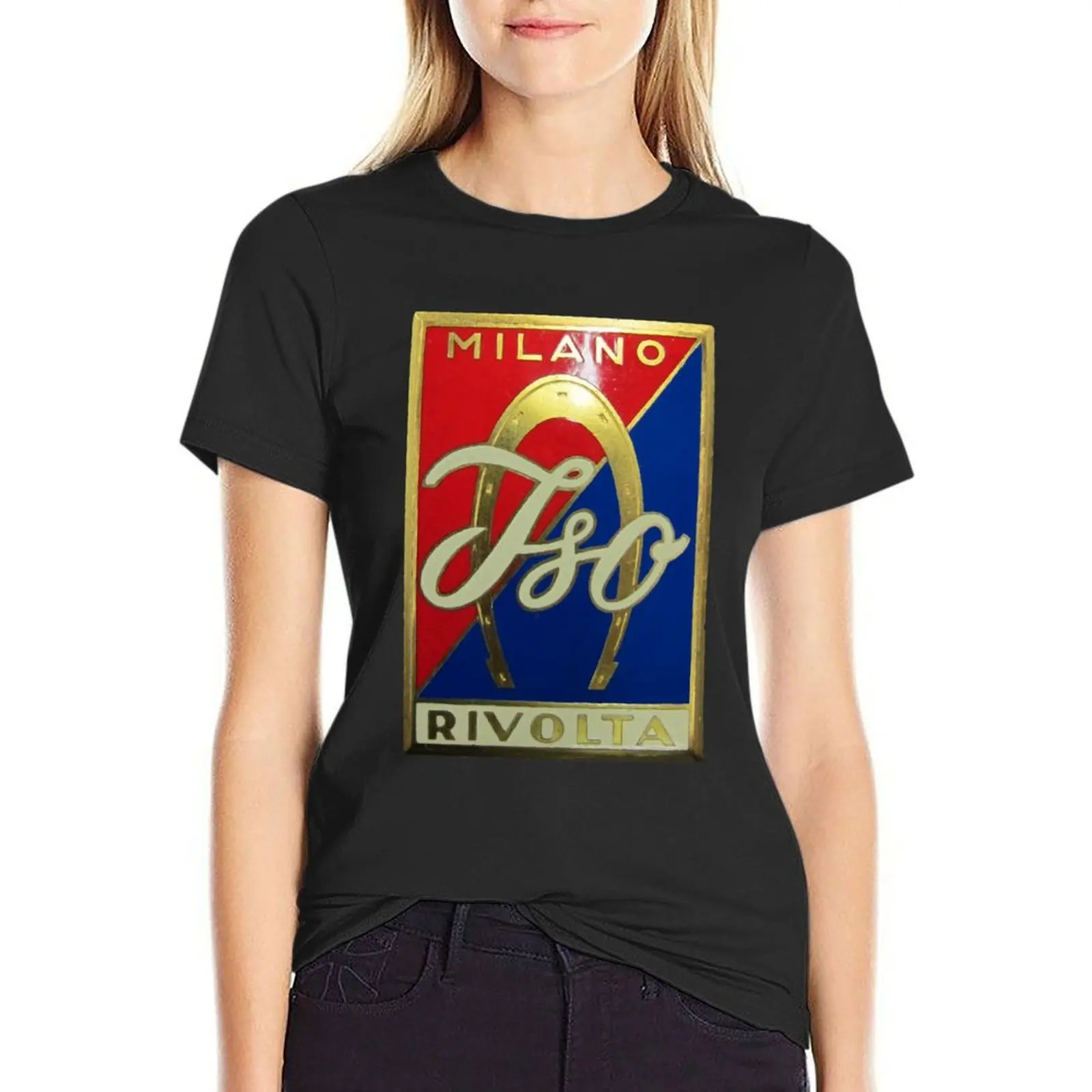 Iso Rivolta Car Company Logo t-shirt camicie magliette grafiche abbigliamento vintage camicetta moda coreana donna top