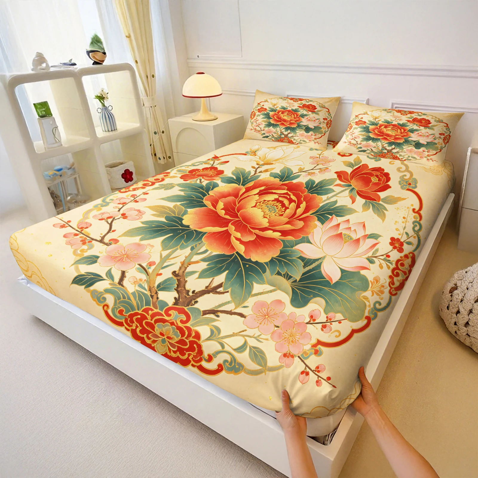 Vintage Şakayık Lotus Baskılı - Fitted Sheet Deep incelemesi ve fiyatı