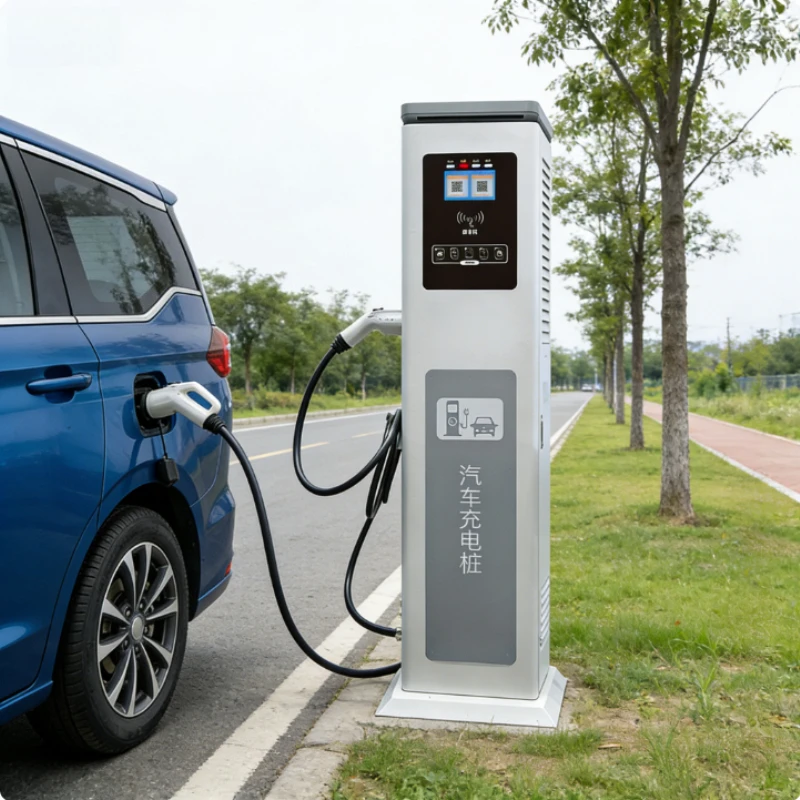 60kW DC Fast Charger CCS2 Dual Plug Floor Mounted Charging Station All-Weather Robust Smart APP 4G WiFi RFID OCPP 1.6J Car Pile