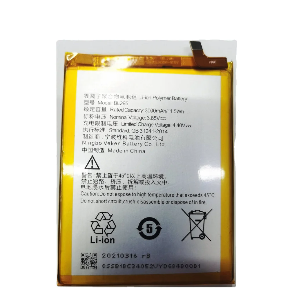 

New BL295 Battery for Lenovo S5 K9 LB002 K520 K520t K5S L38031 Mobile Phone