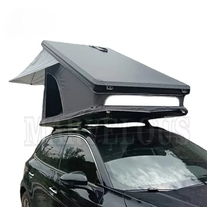 

Marvelous 2 Person Outdoor Camping Rooftop Tent Aluminum Hard Automatic Style Tail-up Den Car Roof Tent