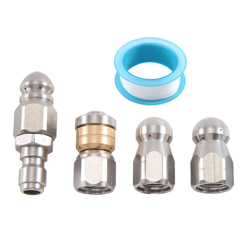 

Pressure Washer Sewer Jetter Nozzles Kit,With Different Models For 1/4 Inch Pressure Washer Quick Connector