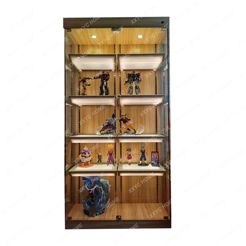 X-S cool Adjustable Trophy with Light Product Display Cabinet Hand-Made Display Cabinet Household Small Lego Model Cabinet HG