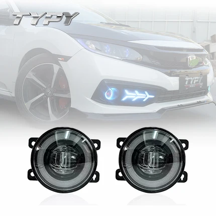 

Car Lighting System LED Angel Eye Fog Light Three-Color Streamer Suitable For Tenth Generation Civic