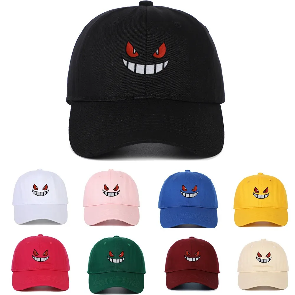 16styl Anime kreskówka Pokemon Figure Gengar czapka z daszkiem Hip Hop Sunhat prezent świąteczny