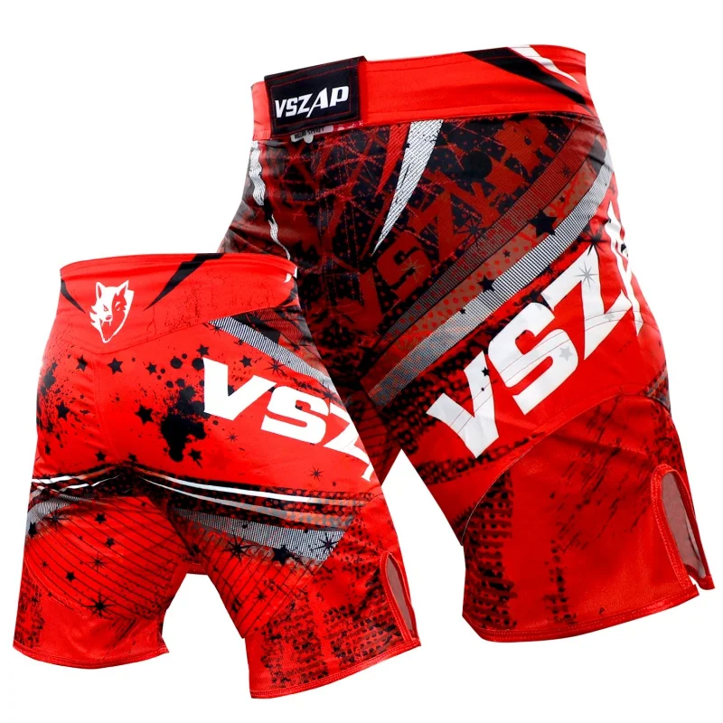 Vszap Combat Fighting Training Competition Combat Shorts MMA Sports Running Thai Boxing Quick-Drying Fitness