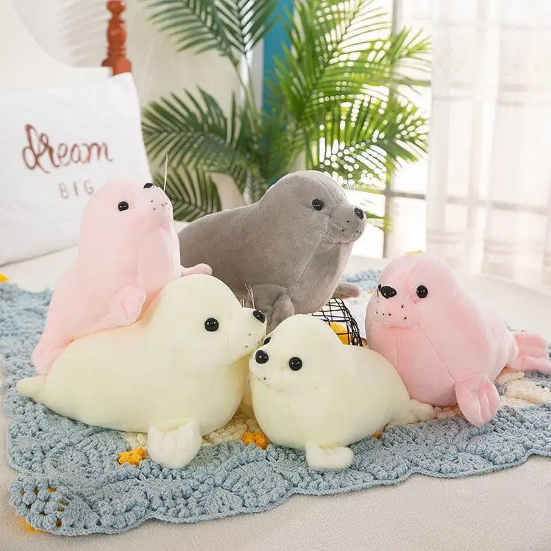 

Мягкая игрушка-тюлень, реалистичная плюшевая игрушка-тюлень 25 см, игрушка-животное из глубоководного мира для детей и девочек, материал ЭВА