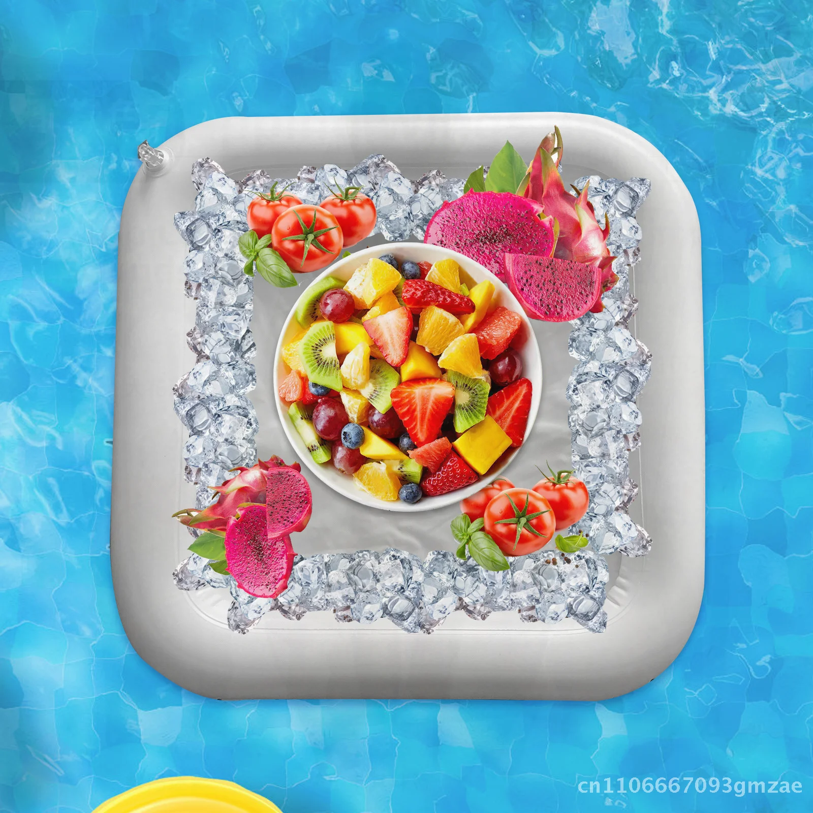 

Надувной поднос для льда 60 см с подстаканником для пива, современный минималистичный поднос для льда из ПВХ, вечерние поднос для напитков для летних развлечений