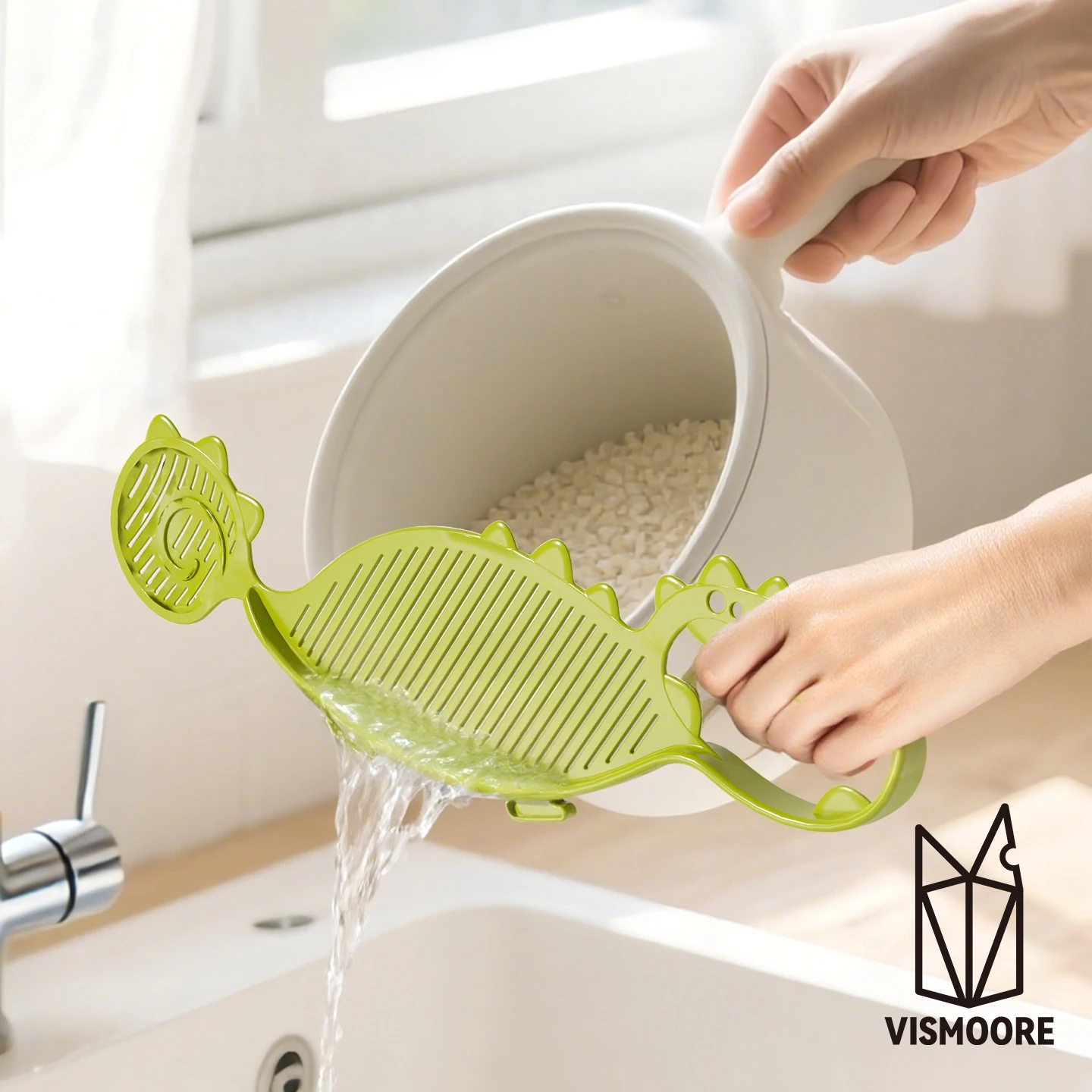 Kitchen Gadgets Rice Filter - Vismoore Pencuci Beras Multifungsi Sendok Filter