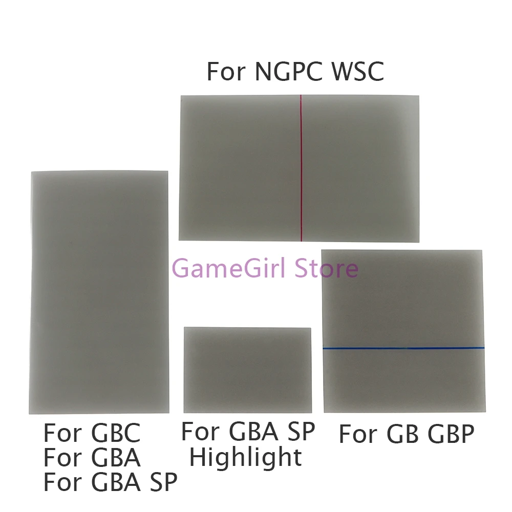 2pcs Polarized Polarizer Filter Film Sheet Backlit Screen Modify Part for Gamboy GB GBP GBA SP Highlight GBC GBA WSC NGPC
