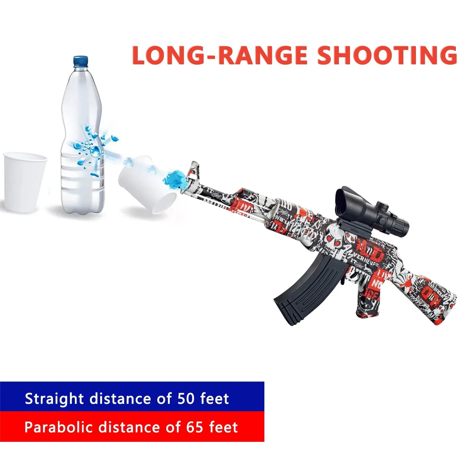 AK47 Electric Toy Gun Burst Gel Water Bomb Gun For Outdoor Activities Game Shooter Weapon Gel Bullet Gun Gifts 2024 New