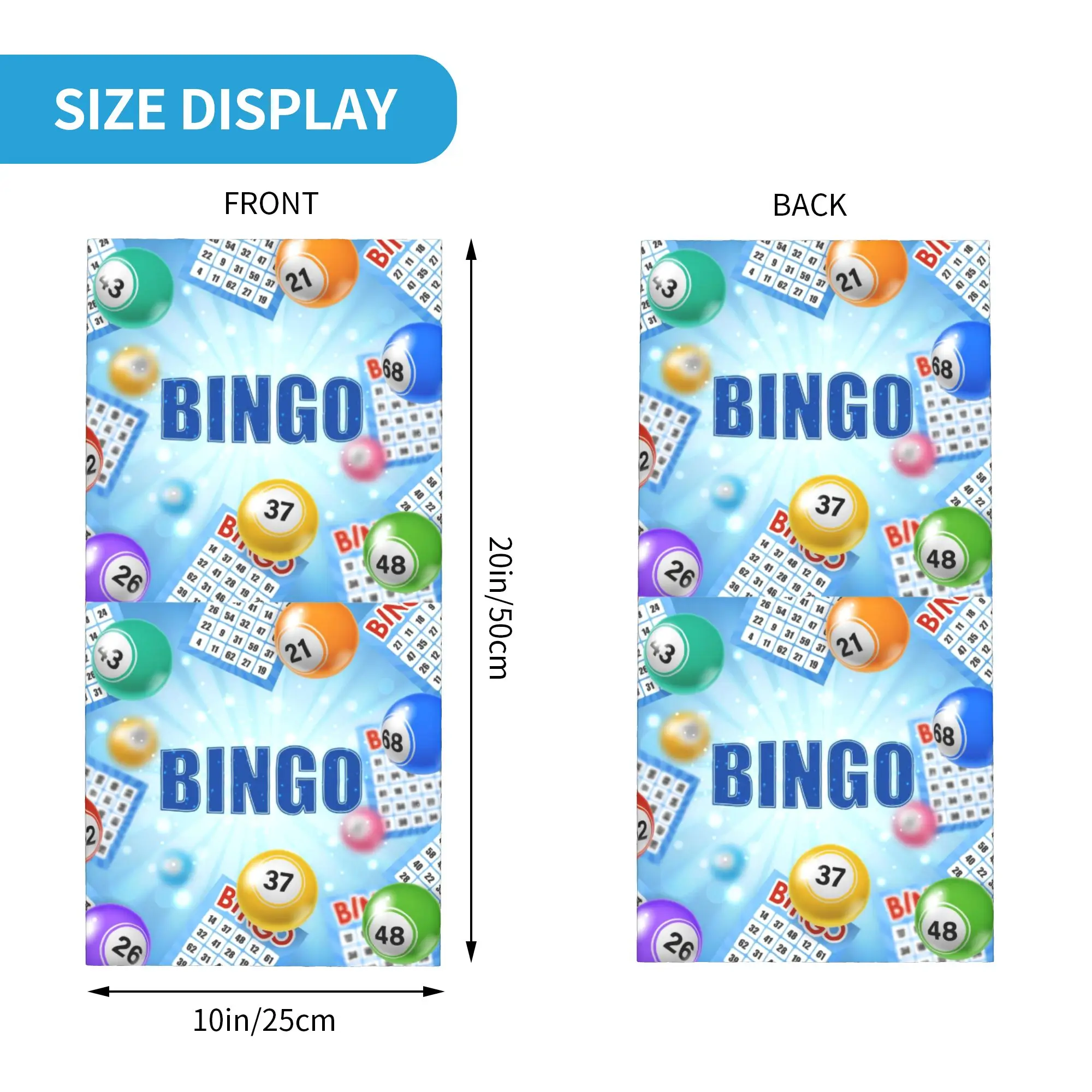 Bingo Queen Bingo Player Paper Game Bandana Neck Gaiter UV Protection Face Scarf Cover Women Men  Headband Tube Balaclava