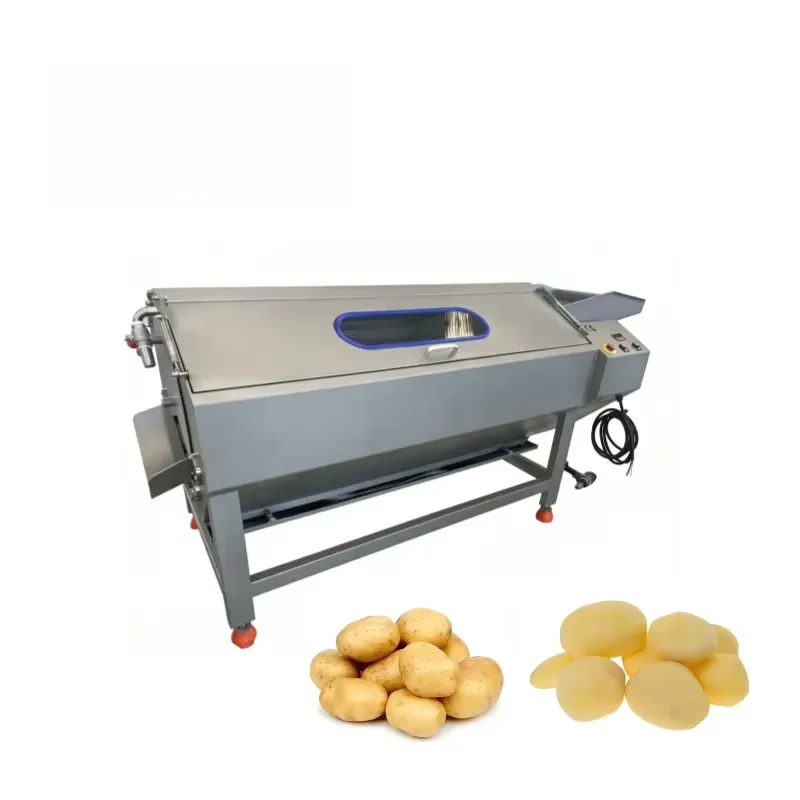 Potato Peeling with Brush Roller Carrot Peeling Machine Vegetable Peeler Machine