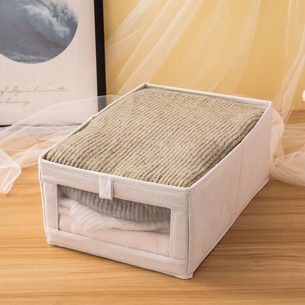 

Clothing Storage ganizer Soft Cotton Linen Multi Functional Home Use Boxes Wardrobe Household Storage Box