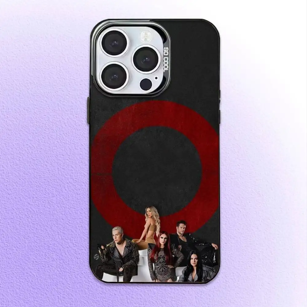 Funda de teléfono RBD REBELDE V para iPhone17,16,15,14,13,12,11 Plus,Pro Max, cubierta interior chapada en plata de color