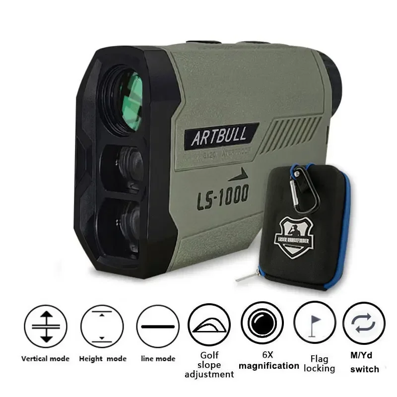 ARTBULL telescope rangefinder 1000M Golf range finder for Hunting with Slope Flag-Lock slope pin Laser Distance meter