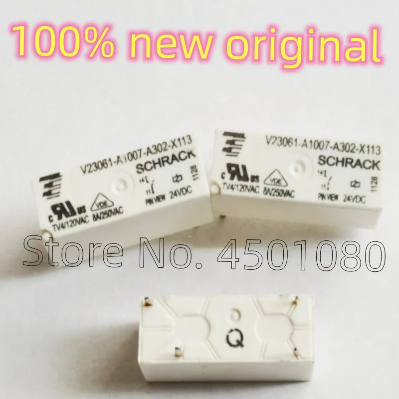 Новинка 100%, оригинальное реле, 5 шт., Φ реле, 24 В постоянного тока, A1005, A1004, 4 контакта, 8A, 100% новый оригинальный