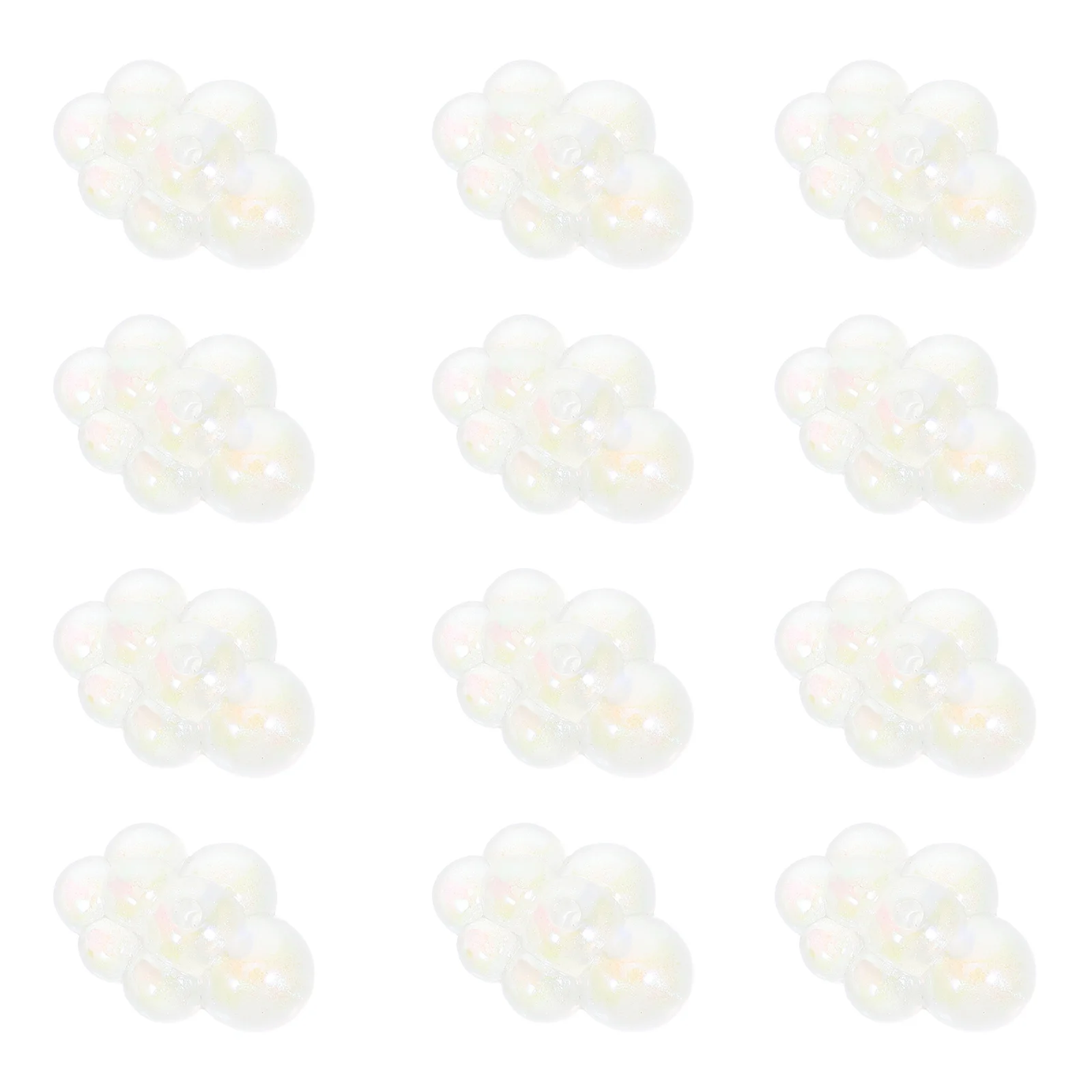 

20Pcs Cute Cloud Acrylic Loose Beads for DIY Jewelry Making Craft Supplies Keychain Pendant Lanyard Weather Themed Decor